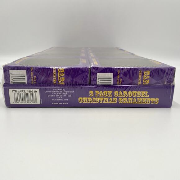 Set of 8 Costco Carousel Animal Christmas Ornaments Merry Go Round SEALED - Picture 11 of 15